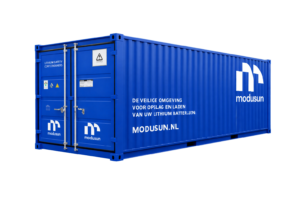 MODUSUN container energieopslag systeem voor peak shaving en veilig laden en ontladen van batterijen